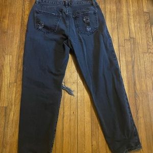 Black straight jeans
